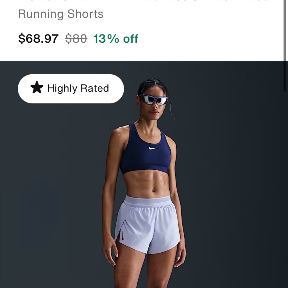 Nike Women's aeroswift Running Shorts